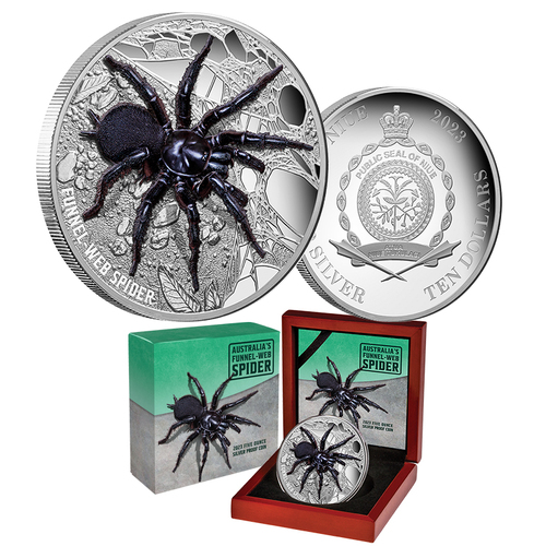 2023 $10 Funnel Web Ultra High Relief 5oz Silver Proof