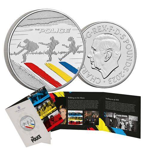 2023 £5 The Police Coloured BUNC Coin