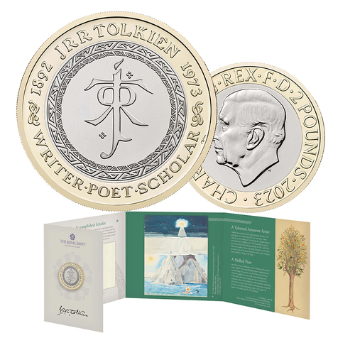 2023 £2 Celebrating the Life and Work of JRR Tolkien UNC Coin