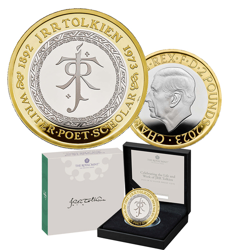 2023 £2 Celebrating the Life and Work of JRR Tolkien Silver Proof Coin