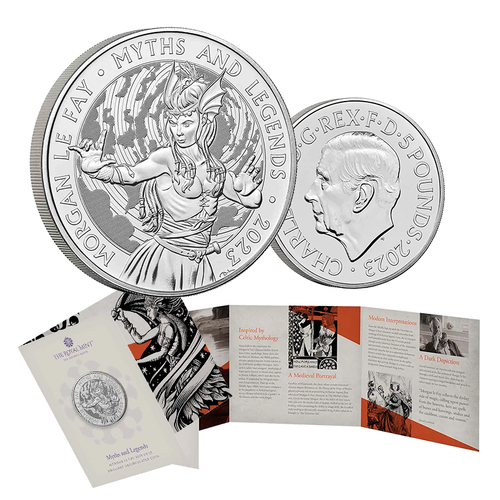 2023 £5 Myths and Legends Morgan Le Fay BUNC Coin