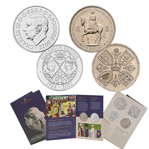 2022 Queen Elizabeth II Memorial 2 Coin Set