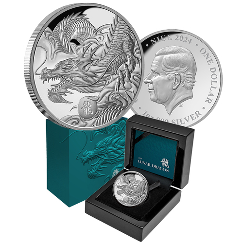 2024 $1 Lunar Dragon 1oz Silver Proof Coin