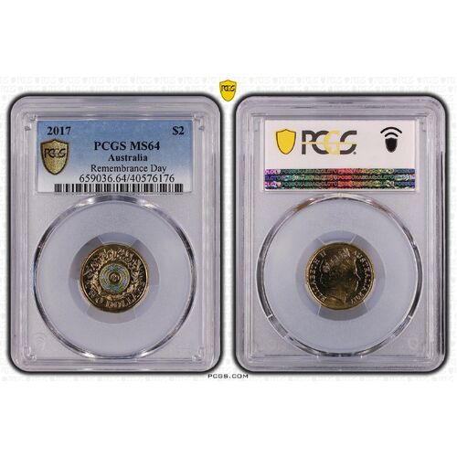 2017 $2 Remembrance Day MS64 6176