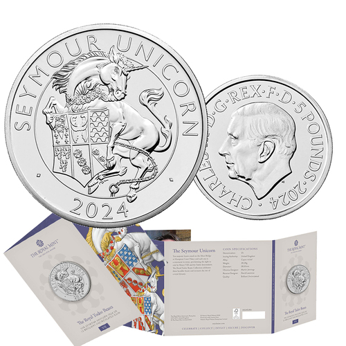 2024 £5 Royal Tudor Beasts The Seymour Unicorn BUNC Coin