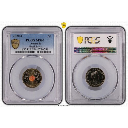2020 $2 Firefighter C Mintmark MS67 6598
