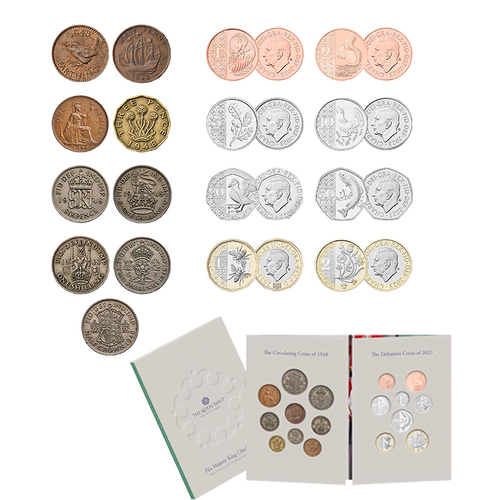 His Majesty King Charles III 1948 and 2023 Coinage Collection