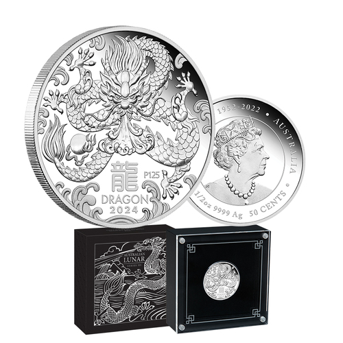2024 50c Year of the Dragon 1/2oz Silver Proof Coin
