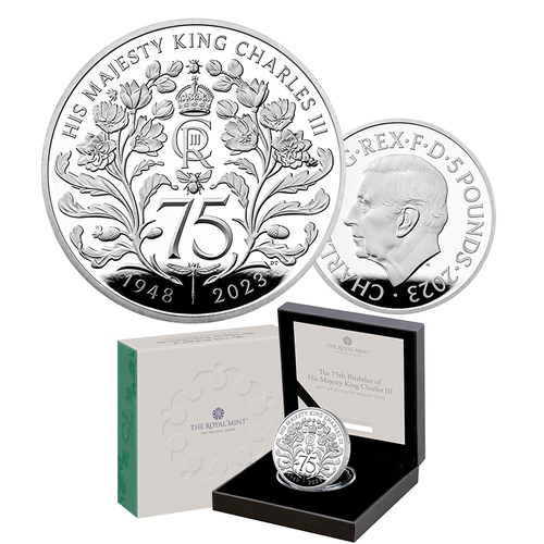 2023 £5 The 75th Birthday of His Majesty King Charles III Silver Proof Coin