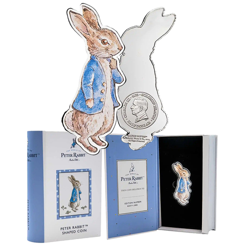 2023 1/2 Dollar Peter Rabbit Shaped Silver Plated Coin