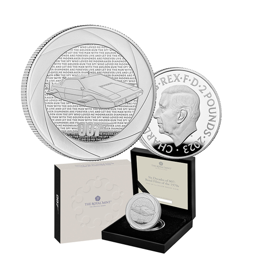 2023 £2 Bond Films of the 1970's 1oz Silver Proof Coin
