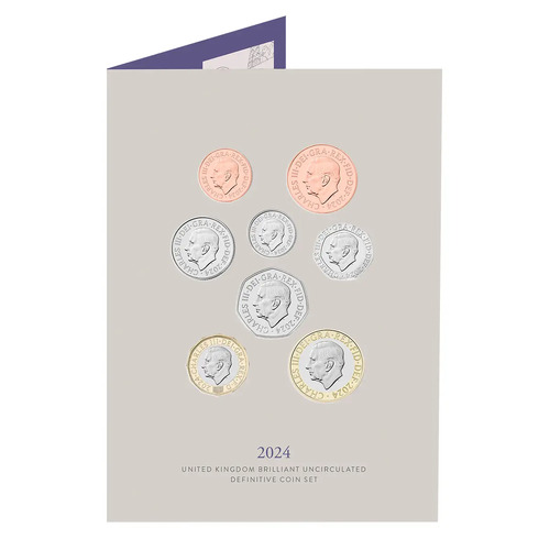 2024 Great Britain 8 Coin Brilliant Uncirculated Definitive Set