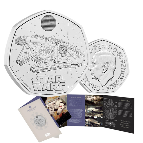 2024 50p Star Wars Millennium Falcon BUNC Coin