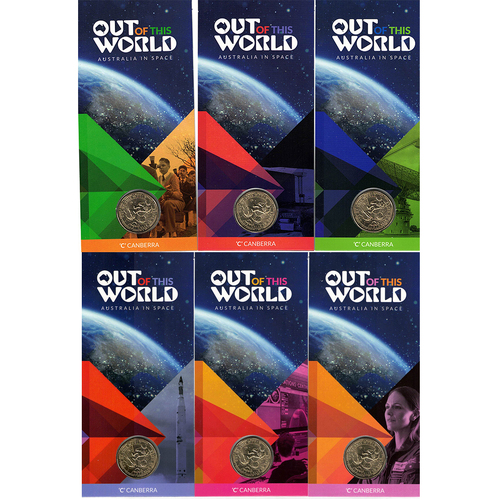 2024 $1 Out of this World 6 Card Set 'C' Mintmark Al-Br UNC Coins