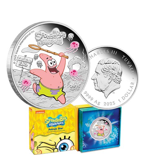 2025 $1 Spongebob Squarepants - Patrick Star 1oz Silver Proof Coin