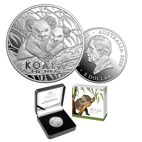 2025 $5 Koala Series Silver High Relief Coin