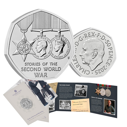 2025 50p Stories of the Second World War BUNC Coin