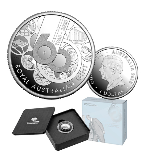 2025 $1 Royal Aust Mint 60th Anniversary 'C' Mintmark Silver Proof Coin