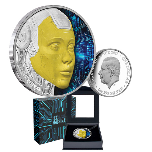 2025 $1 Ex Machina 1oz Coloured Silver Proof Coin