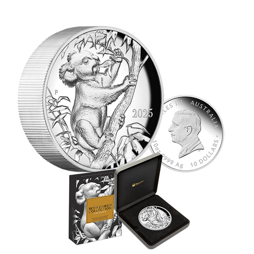 2025 $2 Beth Zaiken Collection The Koala 2oz Silver Ultra High Relief Proof Coin