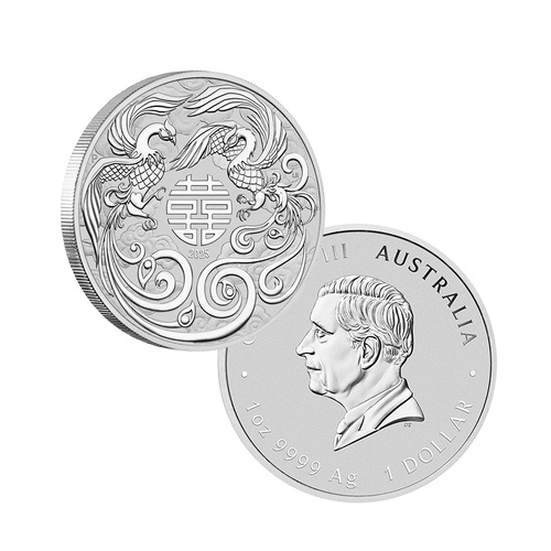 2025 $1 Chinese Myths and Legends Double Phoenix 1oz Silver Bullion Coin