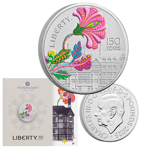 2025 £5 150 Years of Liberty Coloured BUNC Coin