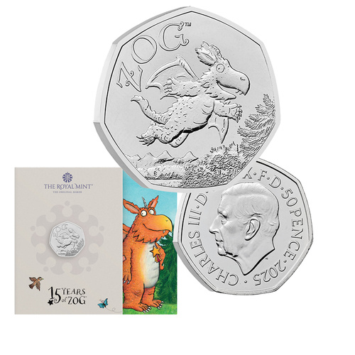 2025 50p Zog Brilliant UNC Coin