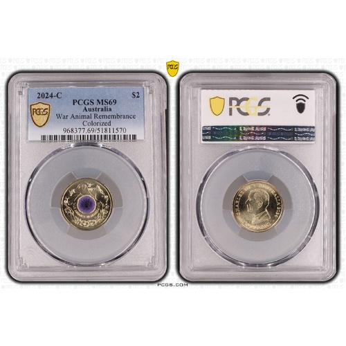 2024 $2 War Animals MS69 1570