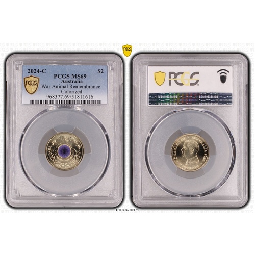 2024 $2 War Animals MS69 1616