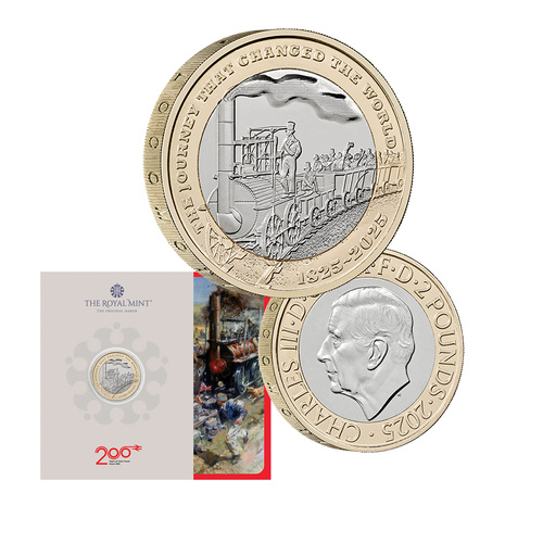 2025 £2 200 Years of the Modern Railway BUNC Coin