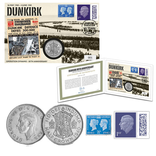 2025 The Dunkirk 85th Anniversary Historic Coin Cover
