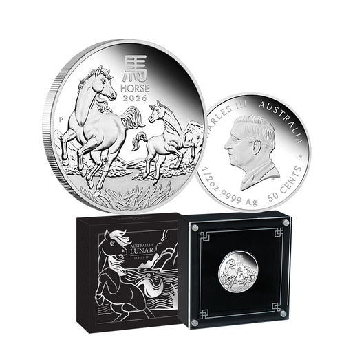 2026 50c Year of Horse 1/2oz Silver Proof Coin