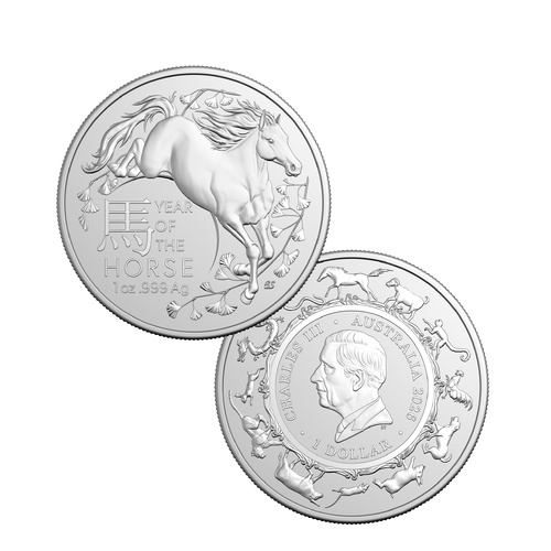 2026 Lunar Year of the Horse 1oz Silver Investment Coin Coin