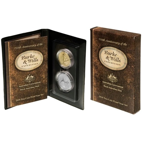 2010 150th Anniversary Burke & Wills Expedition Two Coin Proof Set