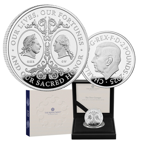 2025 £2 The Figureheads of the Revolution - The Two Georges 1oz Silver Proof