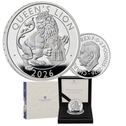 2026 £2 Royal Tudor Beasts - The Queen's Lion Silver Proof