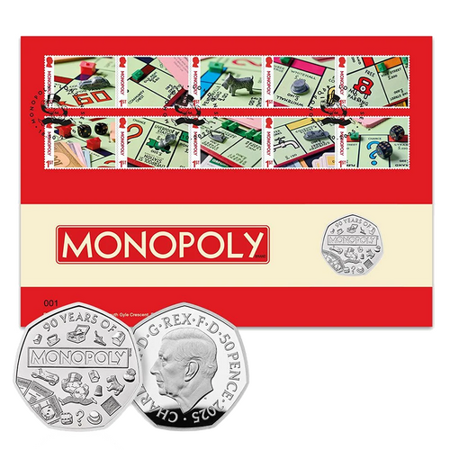 2025 Monopoly Coin Cover PNC