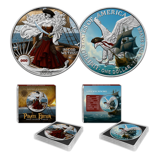 2025 American Silver Eagle 1oz Pirate Edition