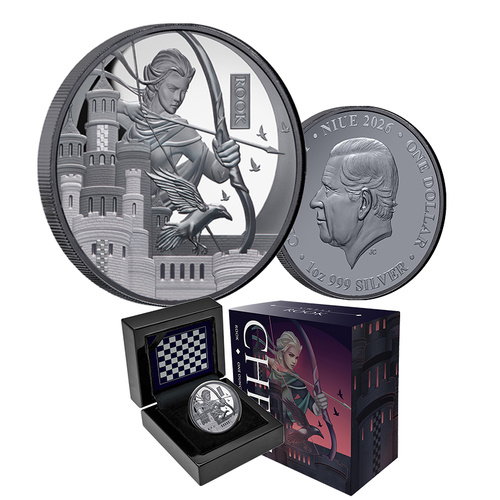 2026 $1 Chess Rook 1`oz Silver Proof Coin