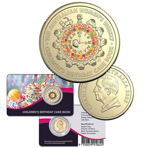 2025 $2 Australian Women's Weekly Birthday Cake UNC Coin Pack
