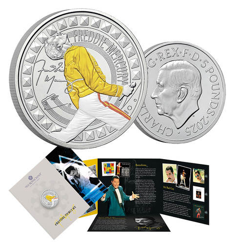 2025 £5 Freddie Mercury Coloured BUNC Coin