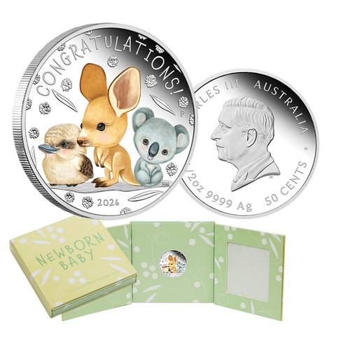 2026 1/2oz Newborn Baby Silver Proof Coloured Coin