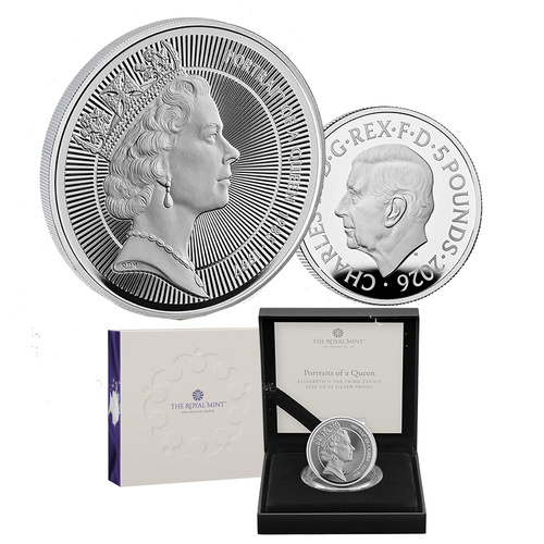 2026 £5 Portraits of a Queen Elizabeth II The Third Effigy Silver Proof Coin