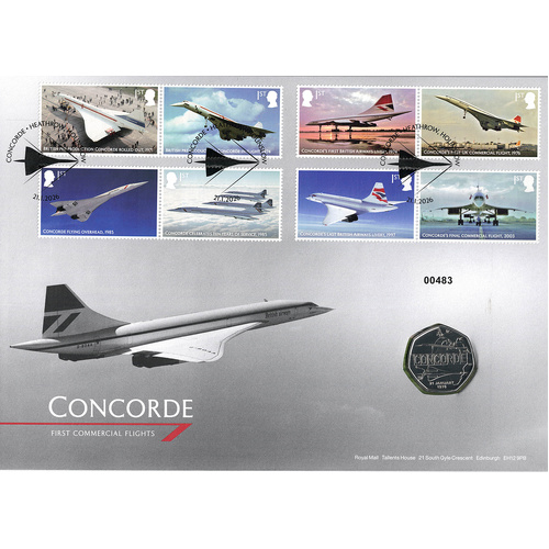 2026 50p Concorde Coin Cover