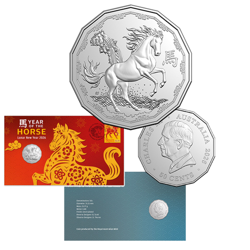 2026 Christmas Island 2026 Lunar New Year – Year of the Horse Postal Numismatic Cover (RAM)