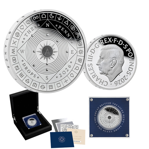 2026 £5 The Penny Drops Silver Proof Coin
