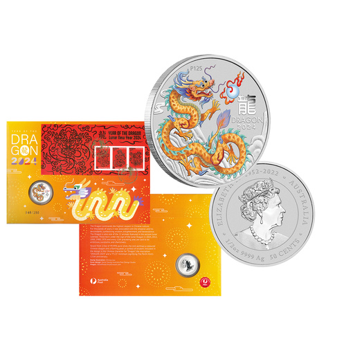 2024 Year of the Dragon Prestige PNC 1/2oz Gold Dragon Coin