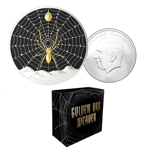2026 $5 Golden Orb Spider 1oz Silver Proof Coin