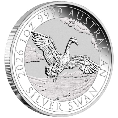 2026 $1 Australian Swan 10th Anniversary1oz Silver Bullion Coin