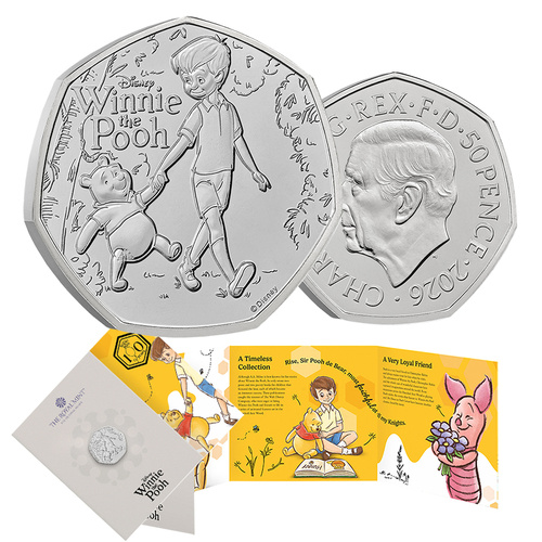 2026 50p 100 Years of Winnie the Pooh Loyalty BUNC Coin